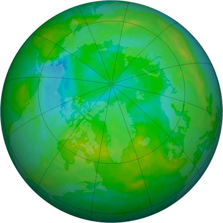 Arctic ozone map for 31 July 1994